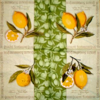 015 Lemons,  Oranges - 3 ply (grün) - Ihr